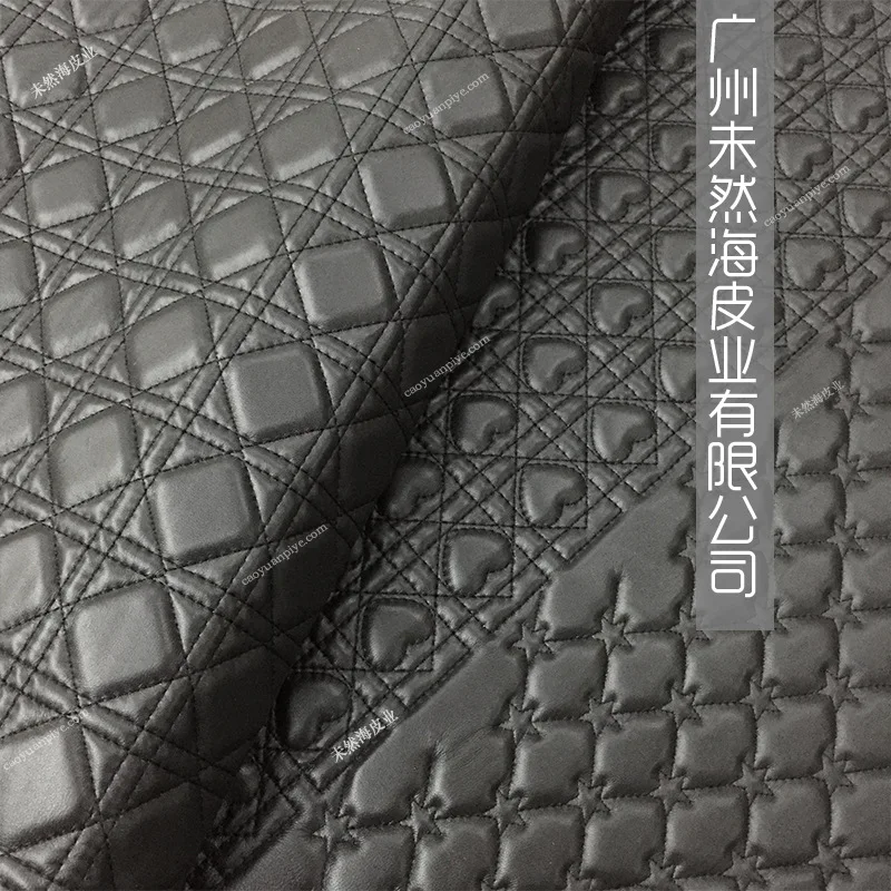 Computer Digital Embroidery genuine leather, imitation leather various textures