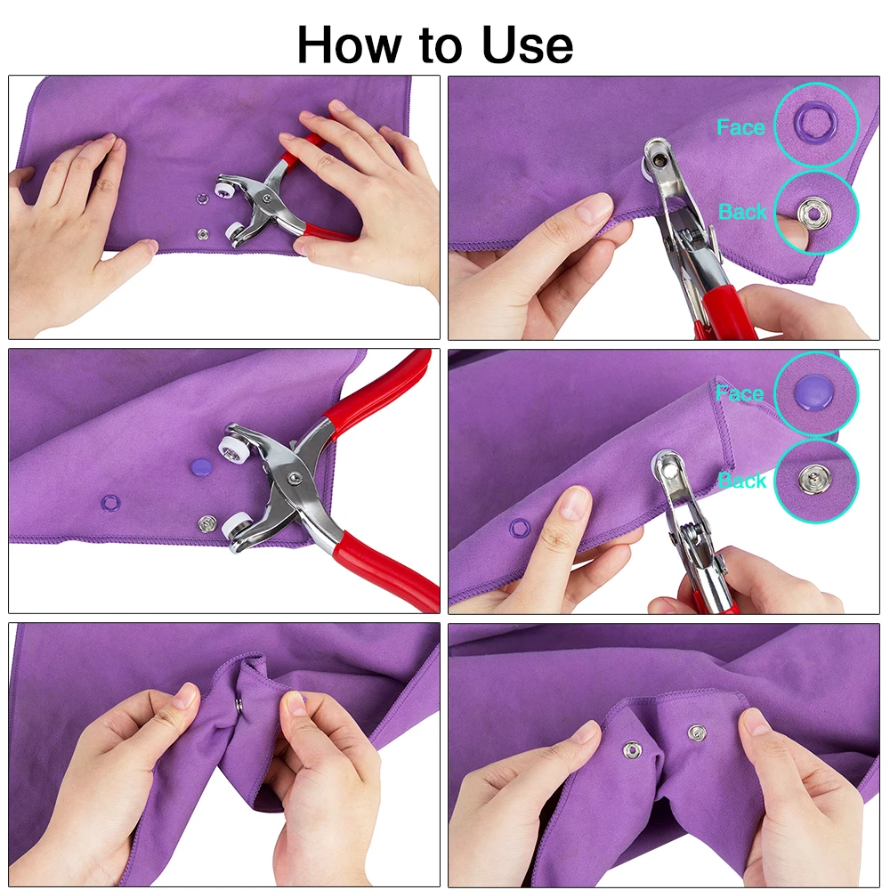 200 шт. 9,5 мм 10 видов цветов металла привязная Кнопка люверсами крепежи комплект с ручным душем давления плоскогубцы инструменты для DIY костюмы ремесла Бо