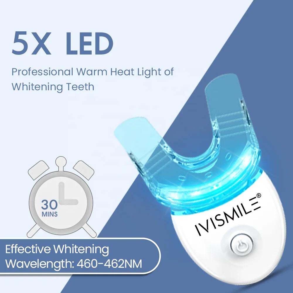 IVISMILE Oral Care Dental Bleaching Kit 10Mins Device 35% Teeth Whitening Peroxide Gel Kit