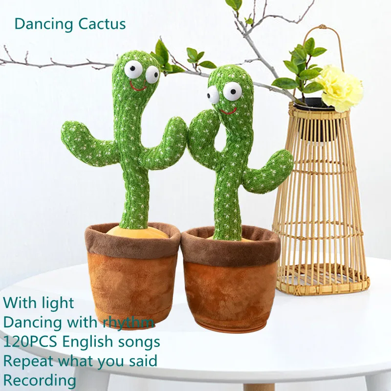 32cm soft plush Electric Twisting cactus toy Talking Singing Music Dancing Cactus Plush Toy