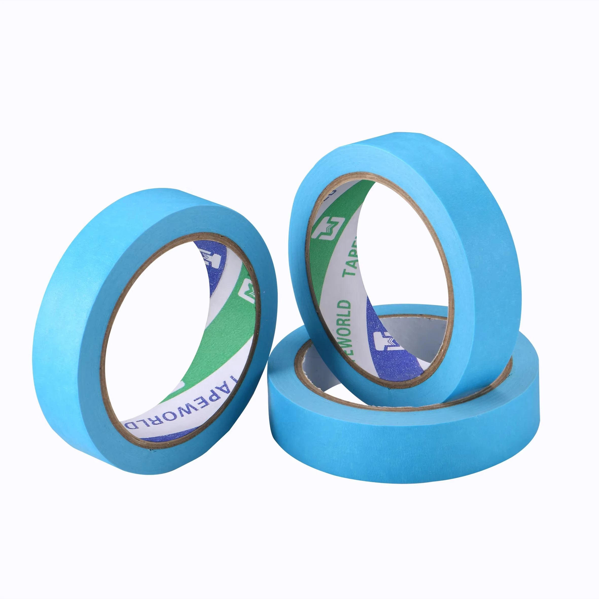 High Temperature Resistance Crepe Paper Rubber Adhesive Colorful Masking Tape For Automotive Spray Painting