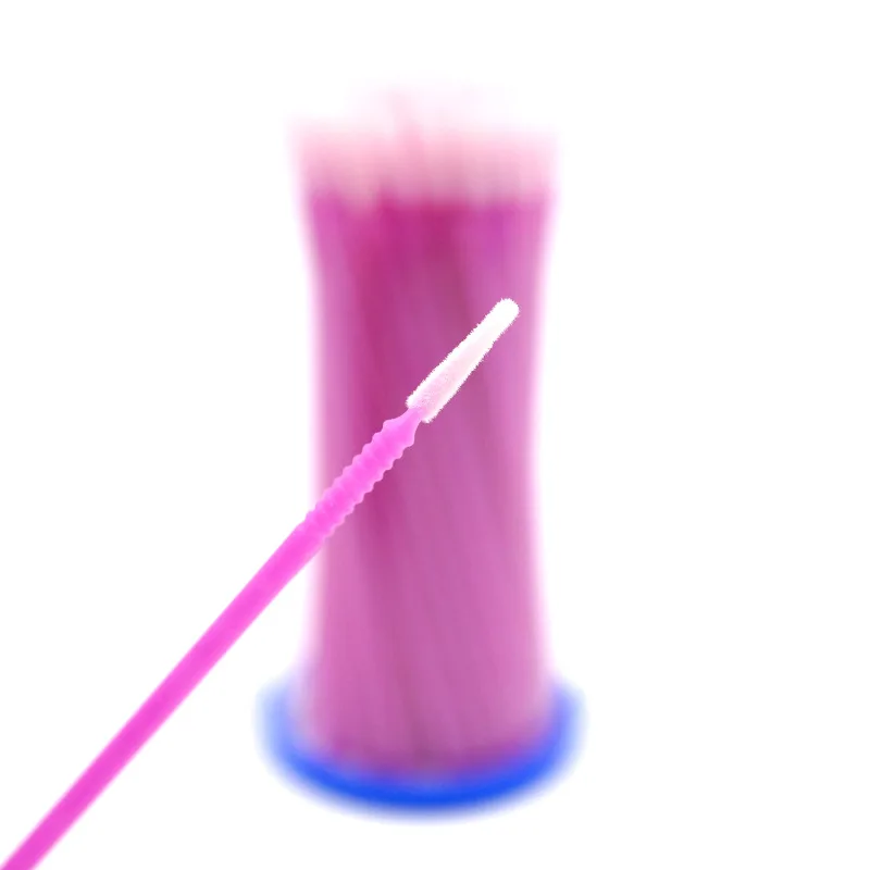 100pcs/set Lint Free Long Head Micro Brush Make Up Lash Extension Disposable Cleaning Wands