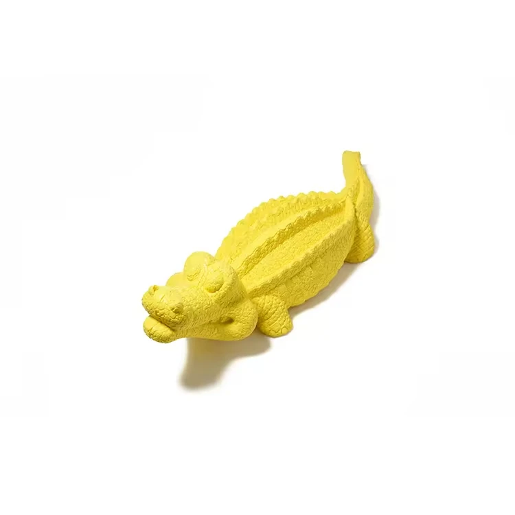 Bite-Resistant Dog Chew Toy Alligator Rubber Molar Tooth Cleaner Dog Tooth Cleaning Interactive Dog Toy