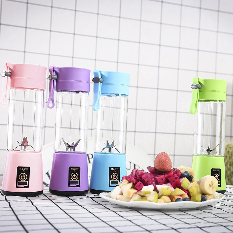 Wholesale 6 Blades Juicer Cup USB Recharge 380ML Portable Juicer Blender Cup