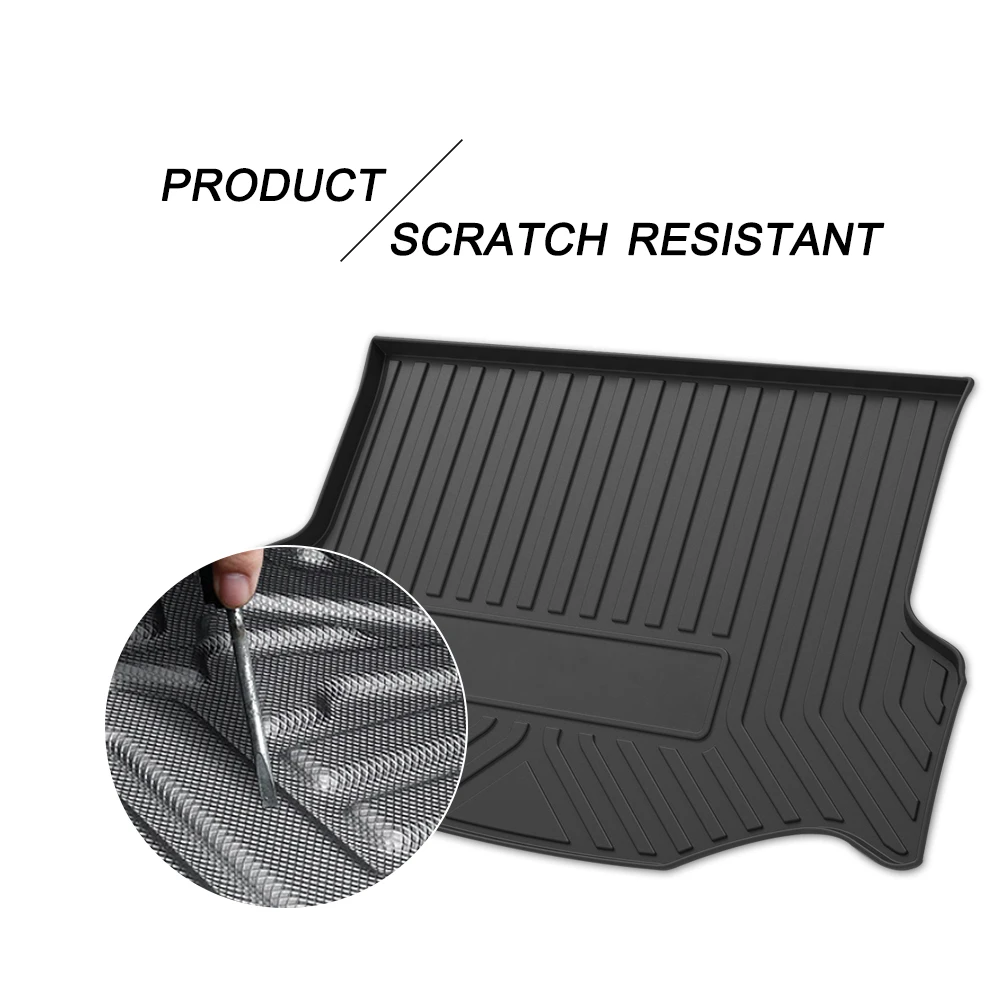 Muchkey Car Trunk Mat For Toyota RAV4 2013 2014 2015 2016 2017 2018 2019 TPE Car Accessories Pretty Car Trunk Mat