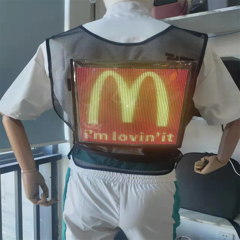 Creative Vest Display Mini Sign Led Color Screen