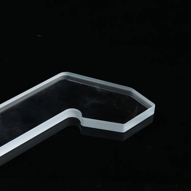 Custom irregular clear laser cut to size tempered glass