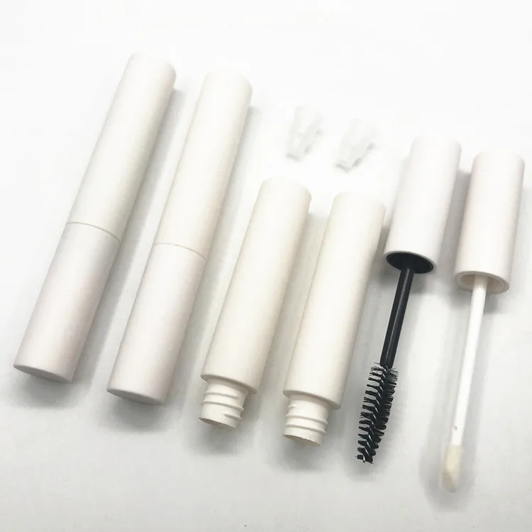 Матовая Белая пластиковая пустая тушь для ресниц, 10 мл, под заказ, подводка для глаз, тюбик для помады, контейнер, бутылка