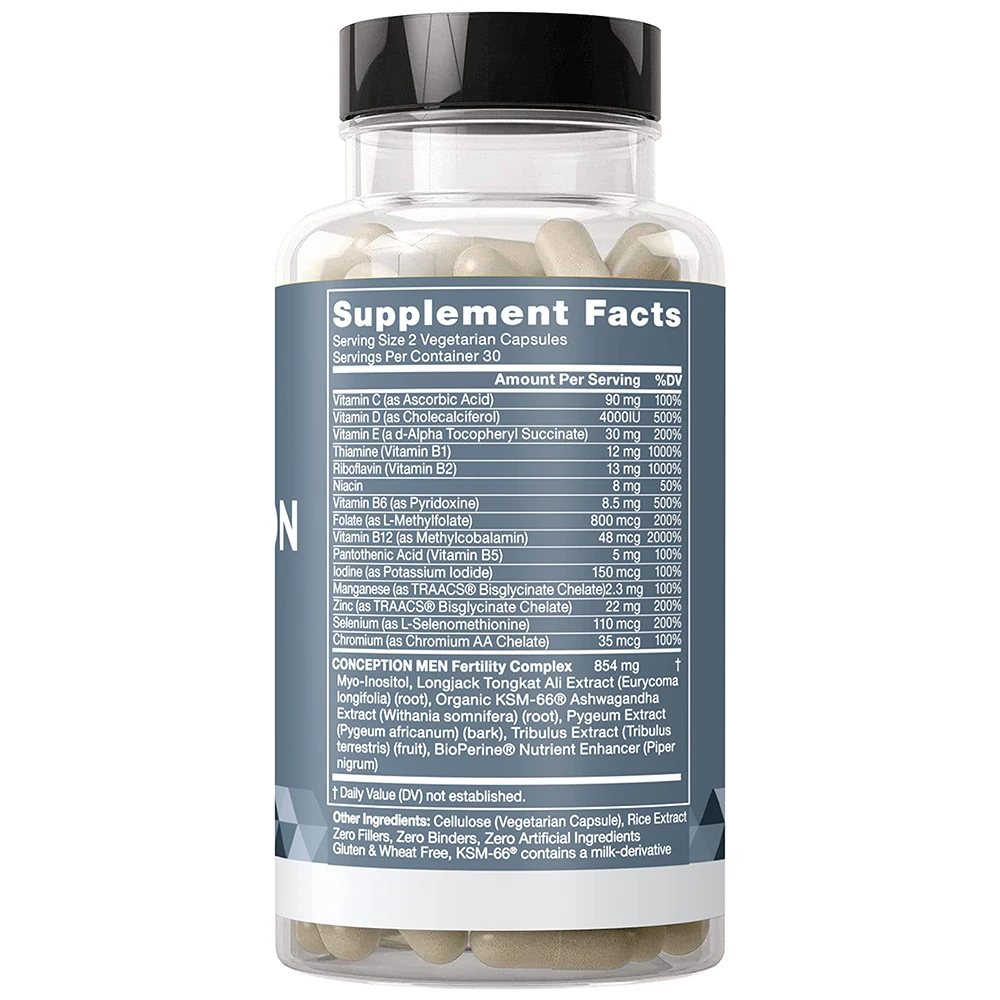 Men Fertility Vitamins Pills for Healthy Volume Production Fertility Supplement Capsules for Men