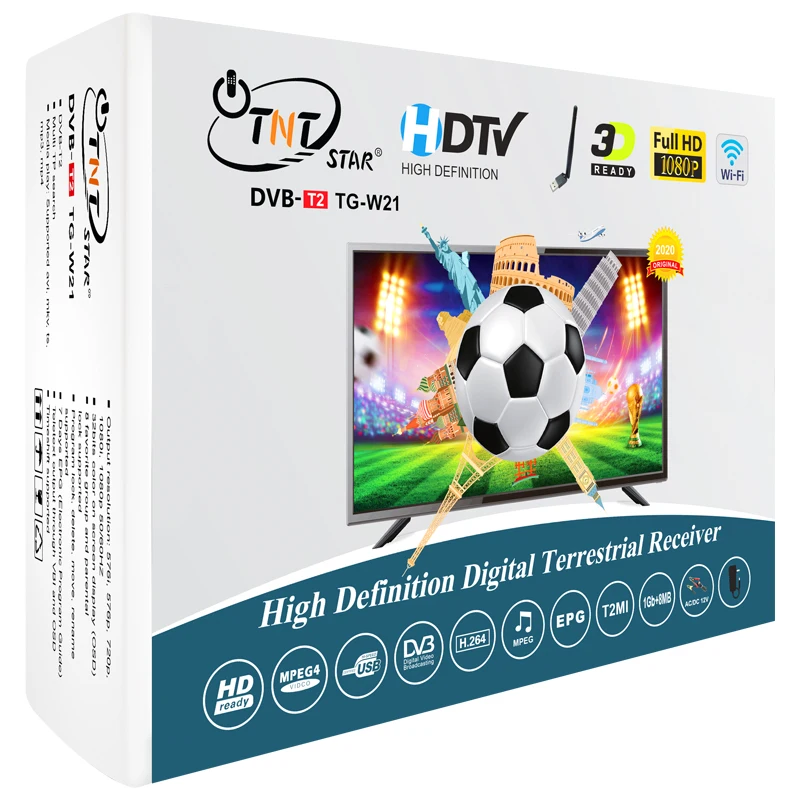 TNTSTAR TG-W21 New decoder  tv dvb-t2 dvb t2 usb 2.4ghz rc transmitter receiver dvb t2 tv receiver full hd high definition 1080 hot