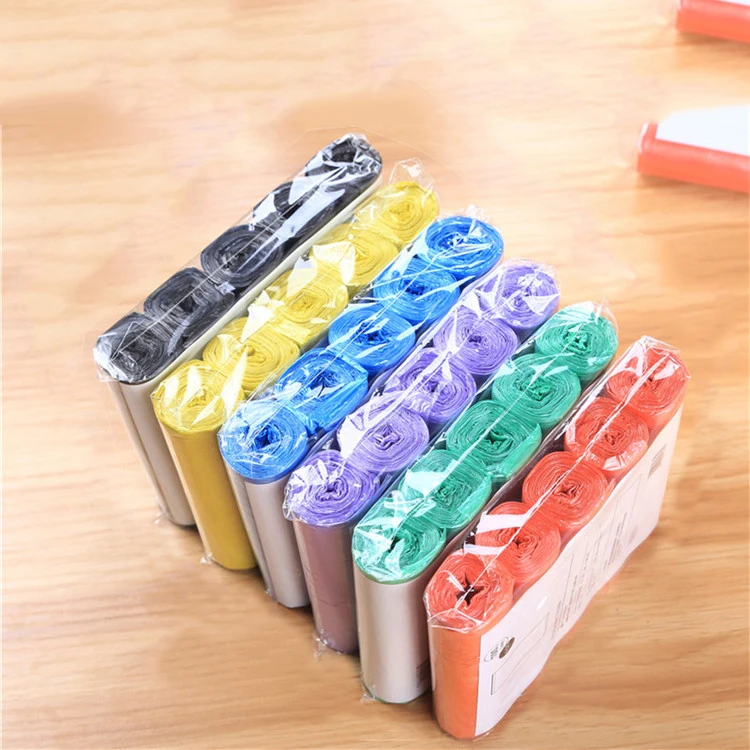 Disposable 100% Biodegradable Plastic Recycle Colored Drawstring Trash Cheap Kitchen Compostable Garbage Bag On Roll