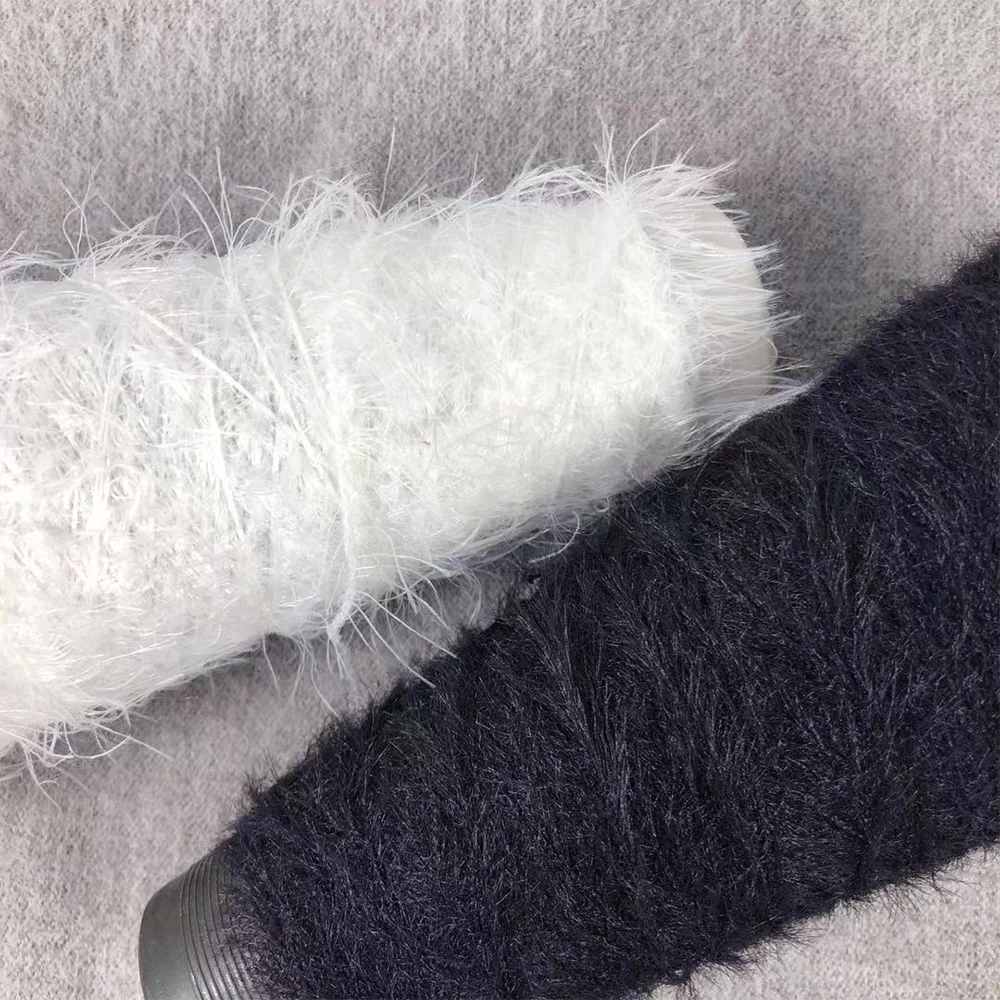 New products long feather mink yarn nylon mink yarn