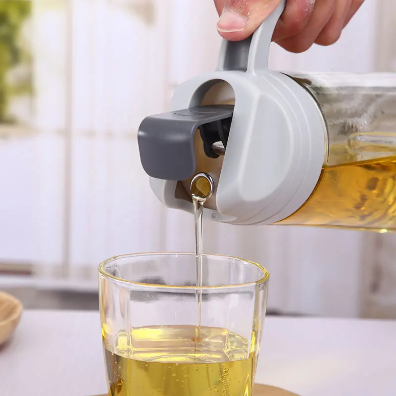 300ml 600ml 630ml LOGO Printing Transparent Kitchen Olive Oil Bottle Dispenser for Kitchen