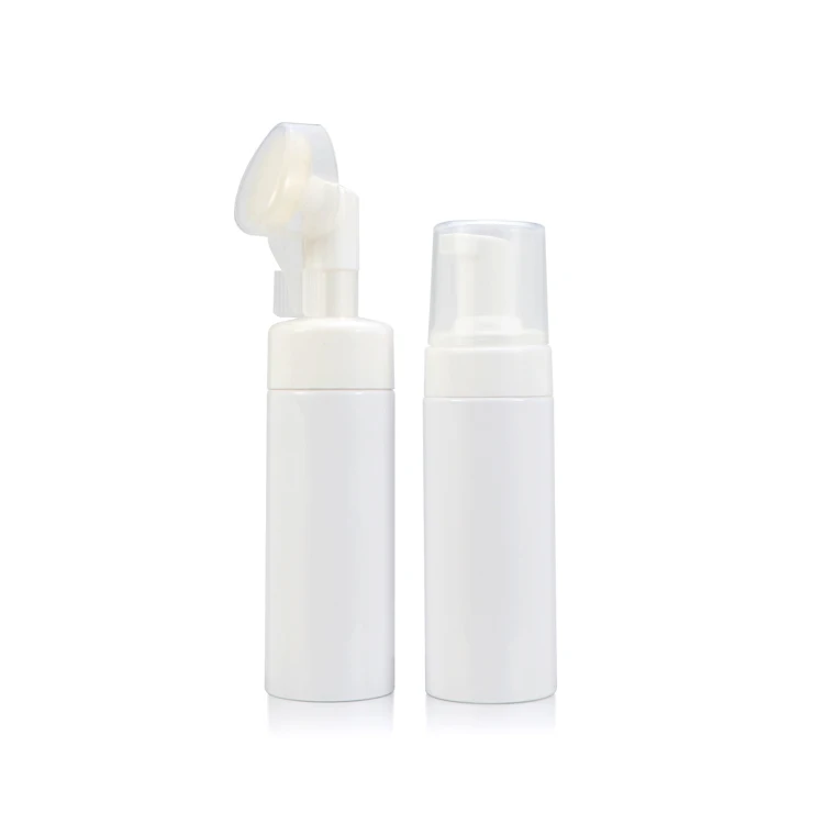 OEM 100ml 120ml 150ml 200ml face wash plastic pet blue packaging cleansing sprayer foaming soap pump bottle with cap
