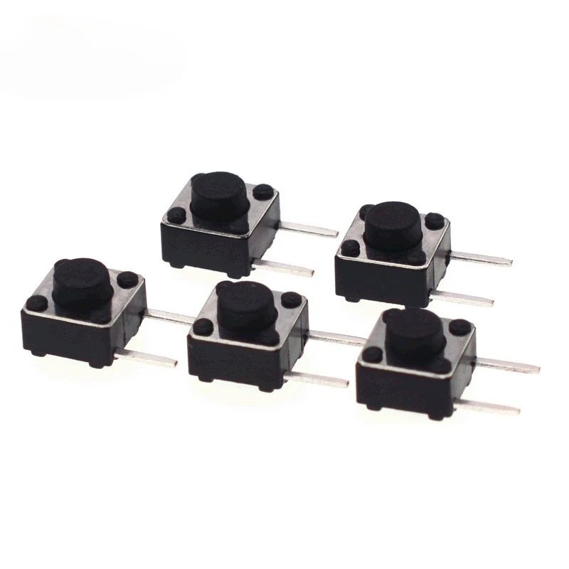 6*6 высота 4,3-8 мм 2 шпильки Тактильные Такт Мини кнопочный переключатель 6x6x5 мм микро переключатель тактичности