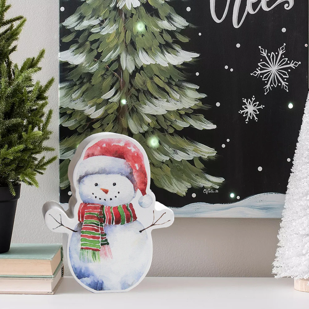 Wooden snowman Christmas Decorations Christmas holiday decoration desktop ornaments