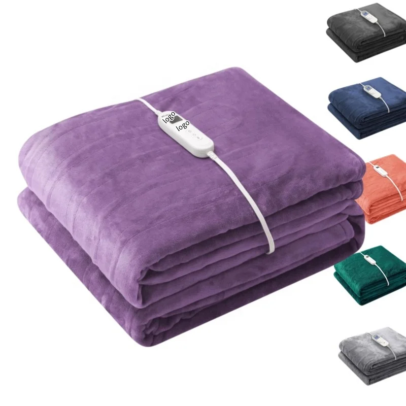 Thickened Wool Cozy Soft flannel faux fur Folded Home heated Electric thermal throw Heating Blanket heater for winter