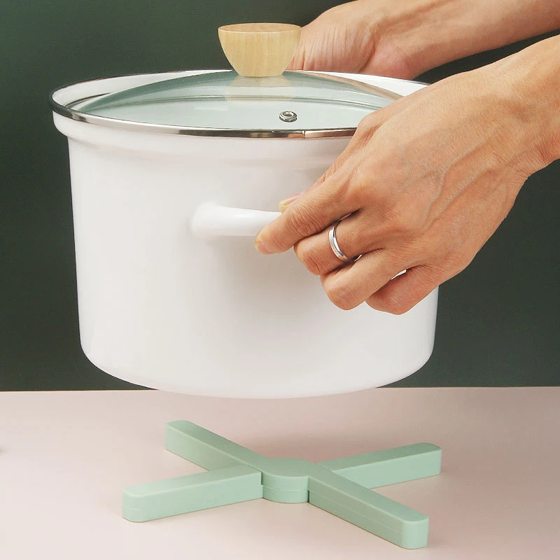 Thickened Silicone Foldable Pot Mat Kitchen Insulation Pad Household Non Slip Coasters Multi Functional Placemat