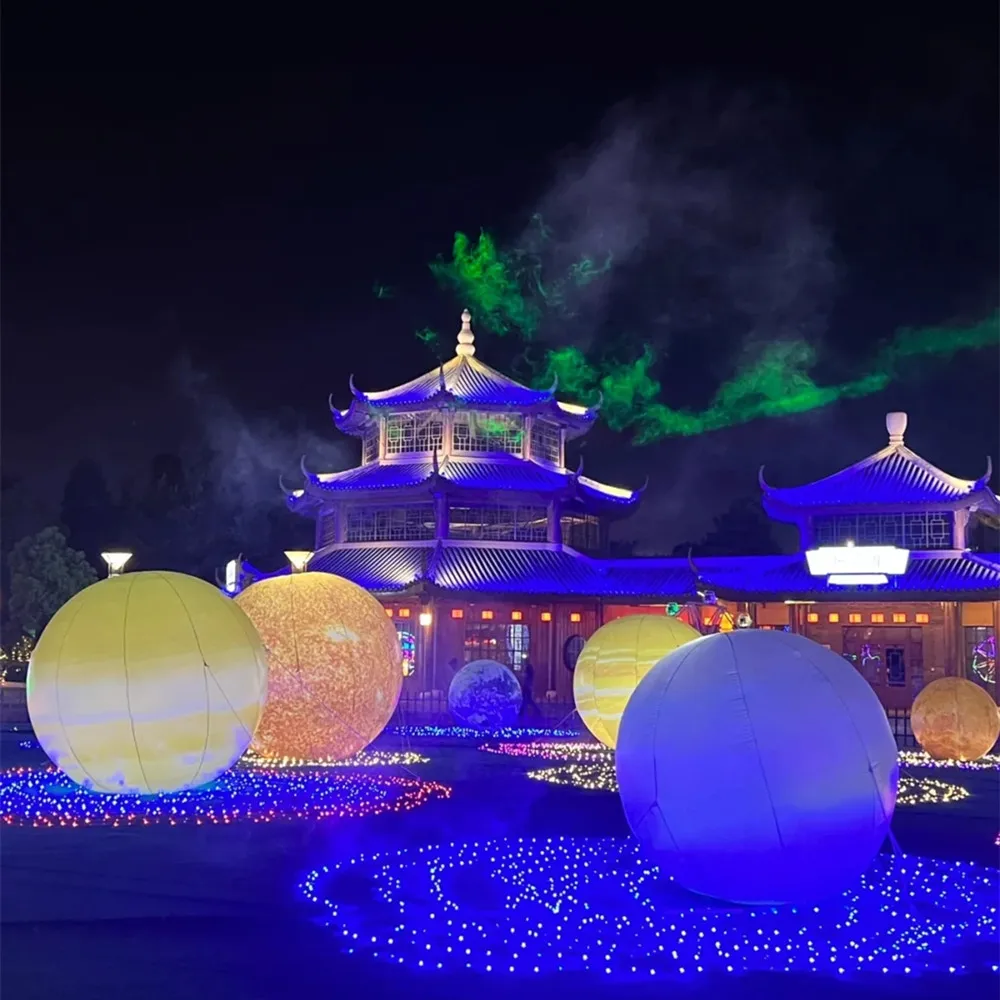 Direct for space-themed party decoration inflatable planet Inflatable Earth Moon nine planets hanging led models