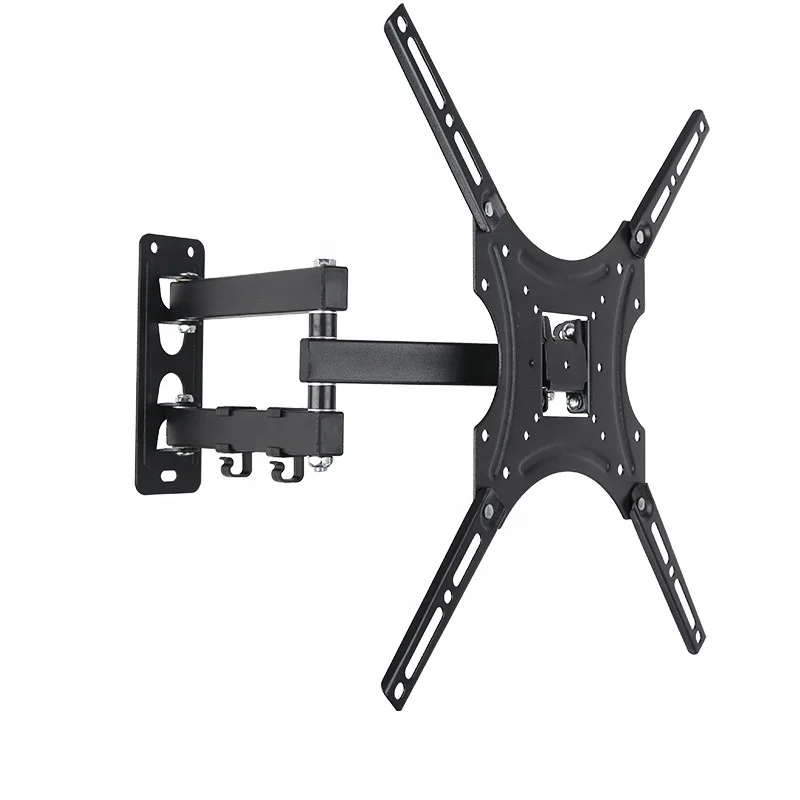 Black Color 14'-55' Motion Wall Mount TV Stand Factory Price Cheap Brackets +-15 Tilt