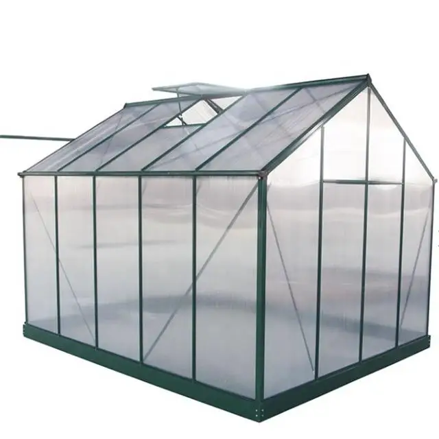 double-door polycarbonate strong garden greenhouse  green house