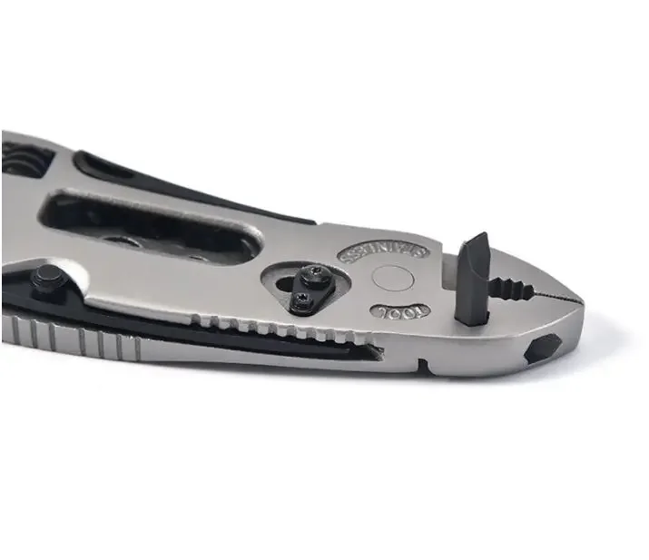 8 1 Stainless Steel Multi-Function Outdoor Survival Gadget Accessories Key Chain Wrench Multi Tool Aluminum Handle Metric