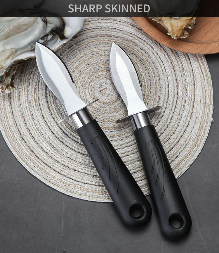 Cross-border hot sell stainless steel oyster knife wooden handle oyster knife