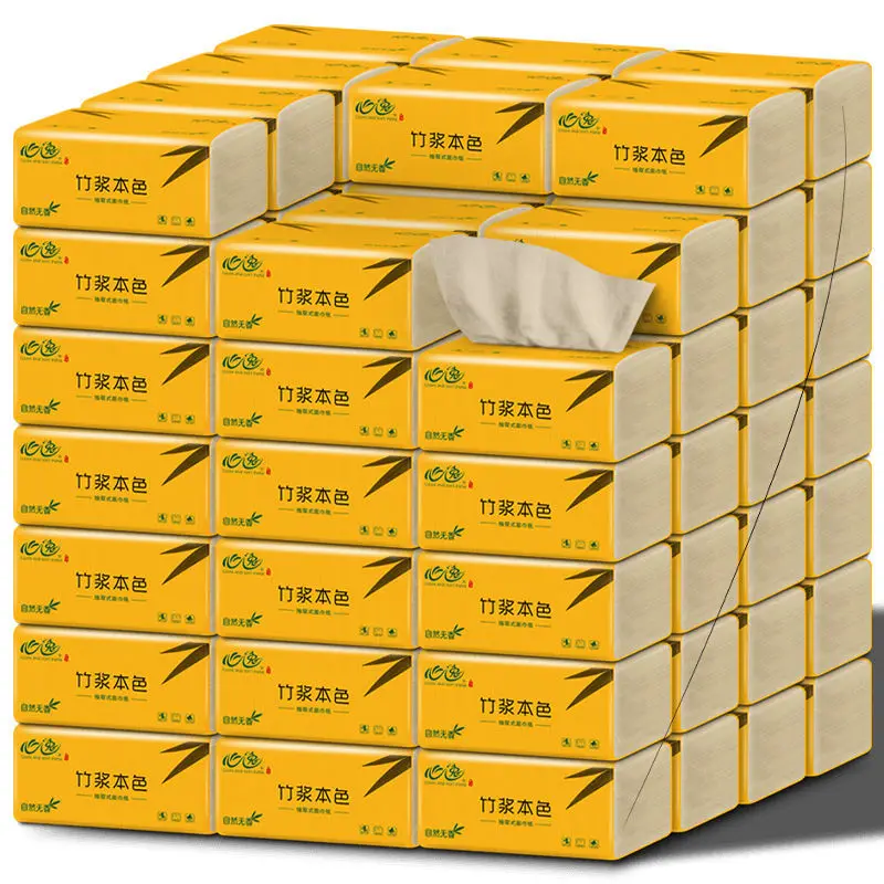 China supplier flexible and skin-friendly unbleached natural bamboo tissues facial tissues paper