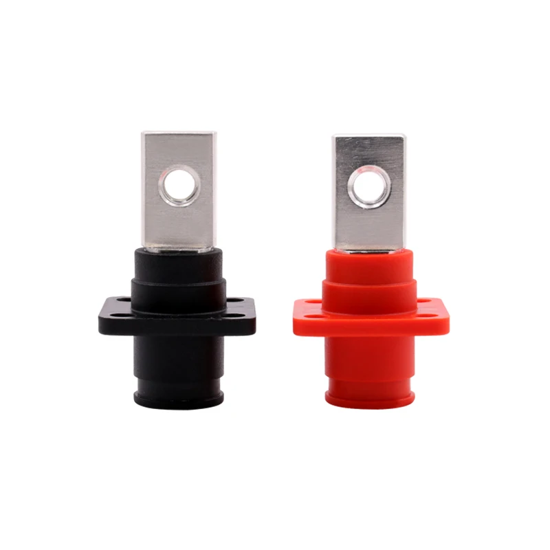 8mm Pin,  25mm2 Cable Diameter, 120A Single Pole Right Angle 90 Degree Plug Socket HV Energy Storage Battery Connector