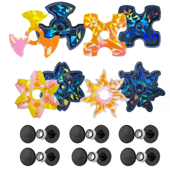Holographic Fidget Spinner Silicone Mold Toy Single-Sealed Chrome Steel Bearing Balls Replacement High Speed Craft Skateboard