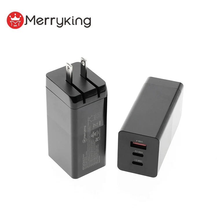  Горячая Распродажа Сетевое зарядное устройство с 3 портами GaN 65 Вт PD адаптер USB-C + QC3.0 для