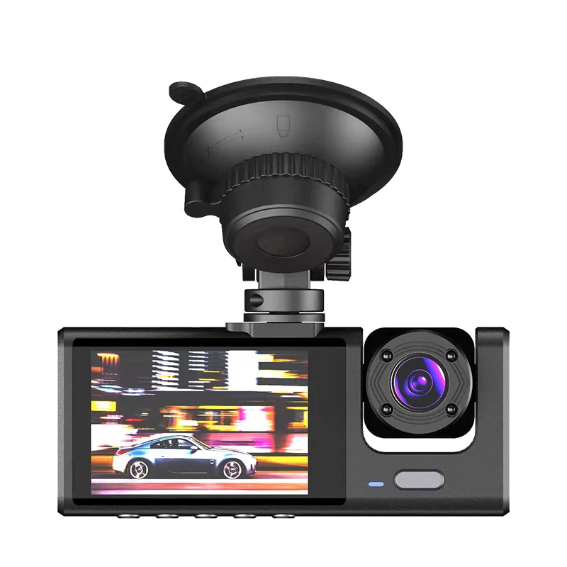 Cheap Font Rear and inside 3 Lens Vehicle Dash Cam 140 View Angle Car Black Box Car DVR Video Recorder with Wifi