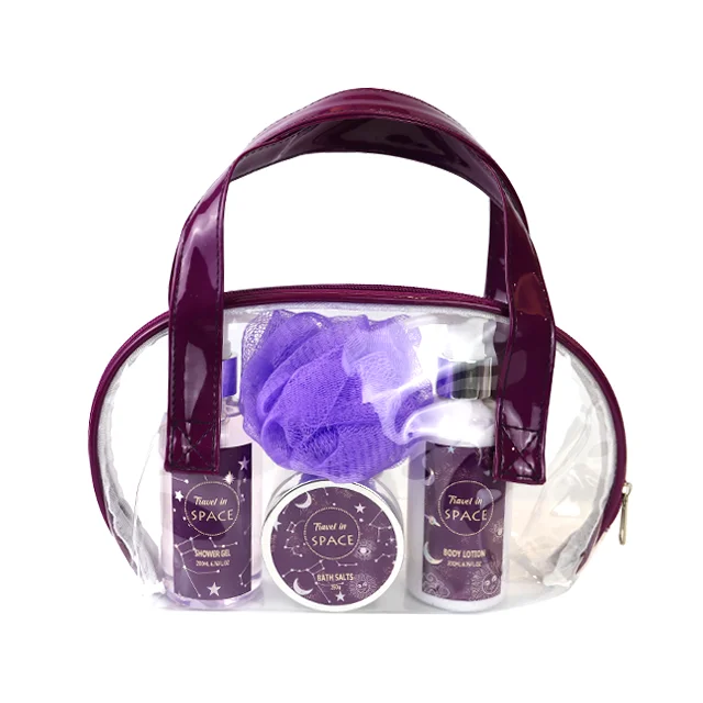 oem wholesale self care gift set bath salt sponge bath sets bath gift sets spa