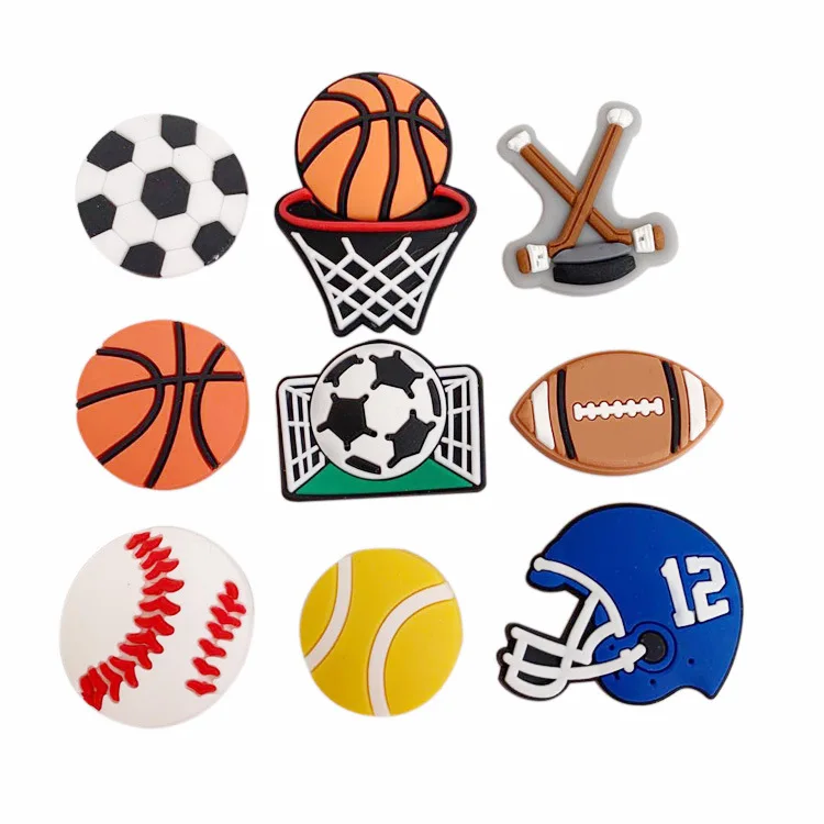 Cheap New Design Shoe Charms Soft PVC Sports Clog Charms Basketball Clog Charms Shoe For Boy Shoes