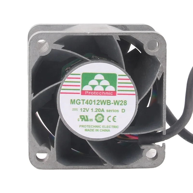 Protechnic 12V 1.20A 4 см 4028 40X40X28mm алюминиевого сплава металла высокий объем воздуха алюминиевая рама Вентилятор охлаждения MGT4012WB-W28