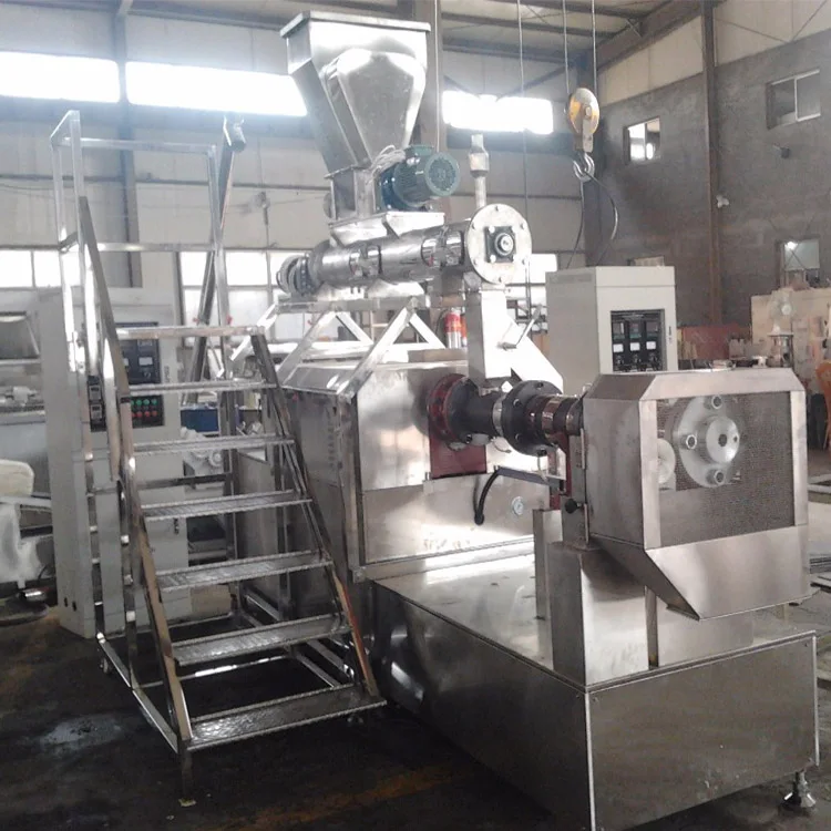 Textured protein twin screw full fat soyabean extruder machine