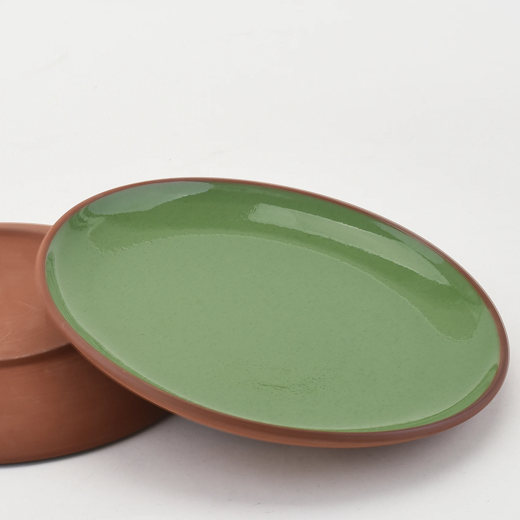  Terracotta Dinner Plates Set Of 6 9.25 Inch Dish Ceramic For Charger Salad Porcelain Serving