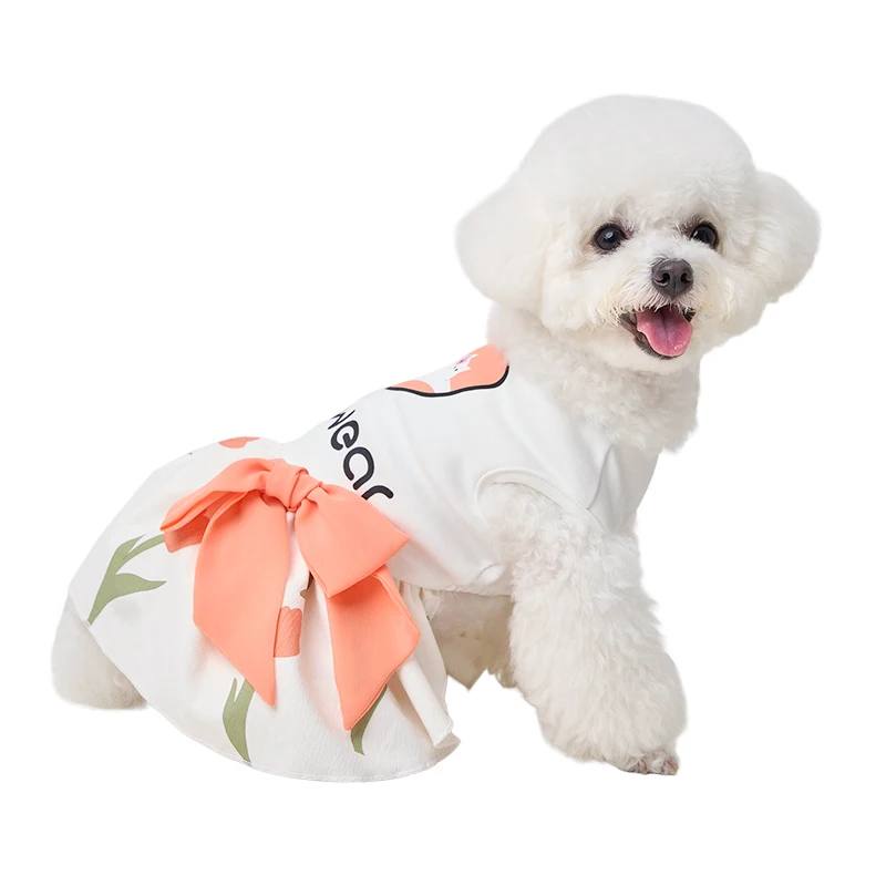 JYACWEAR Pet Accessories Dog Clothes Summer Dress With Big Bow Cute Dog Fashions Pet Clothes For Puppy Dog Apparel Pet Clothes