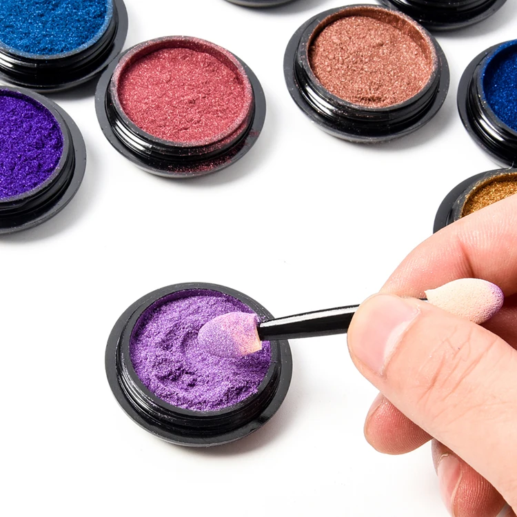 High Temperature Resistant PET Holographic Laser Gold Mirror Nails Embossing Powder For Cosmetics