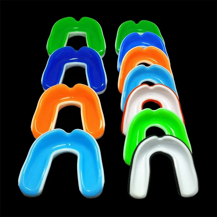 Wholesale Sports Mouth Guards Mouthguards printed Gum Shields Teeth Protection for Boxing MMA Football  HC-M022