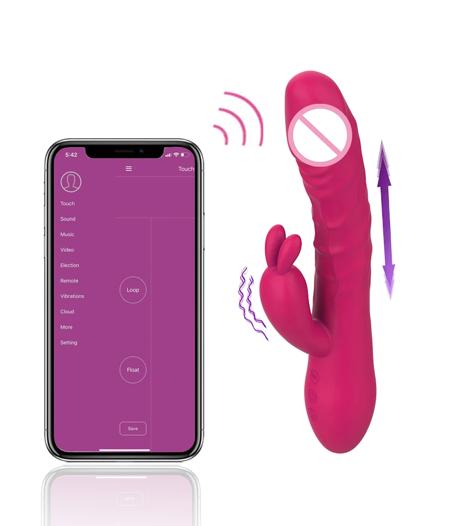 Amazon hot sale female sex pleasure product thrusting rabbit vibrator adult sex toy
