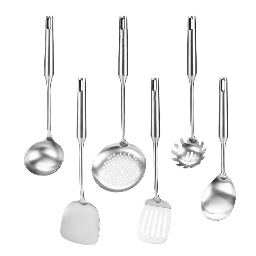 
Stainless Steel 304 Cooking Utensil Set - 7 Pcs Cooking Utensils,Non-rusting and Non-deforming Metal Kitchenware 