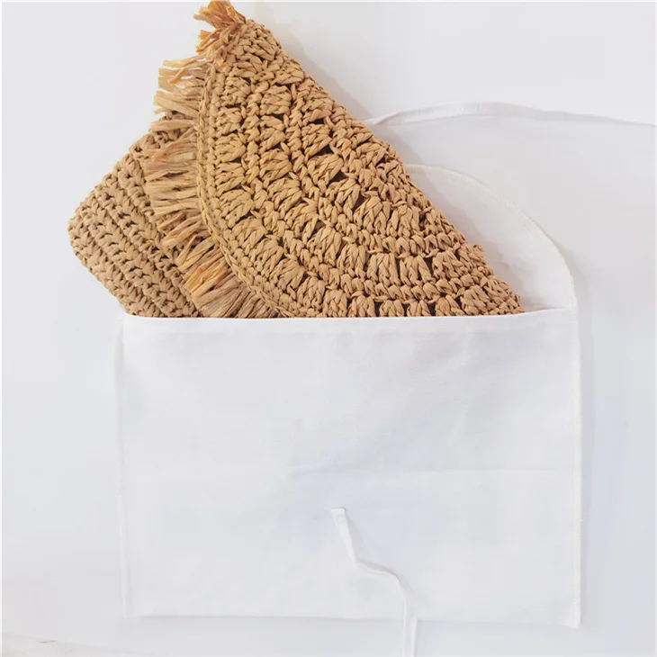 GOTS Organic Cotton Envelope Bags Fold over White Cotton Envelope Pouch Dust Clothes Pillow Pouch Bag With Cotton Bow