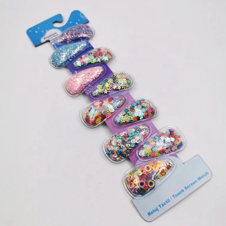 
Hot Selling Colorful Hair Gripper Fashion Girls Head Accessories Bling Styling Kids Hair Clip Hair Clip005 Shuangfeng Heat Seal 
