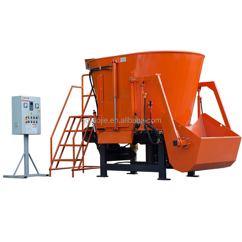Vertical Stationary Dairy TMR Feed Mixer Machine 12m3 Husbandry Equipment Cow Livestock Feeder Equipment Q345B Steel JOINTTECH