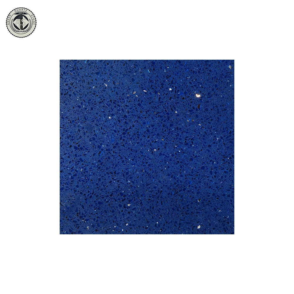 Blue Galaxy Glossy Quartz Stone Raw Quartz Price Slate Table Top for Kitchen Counter