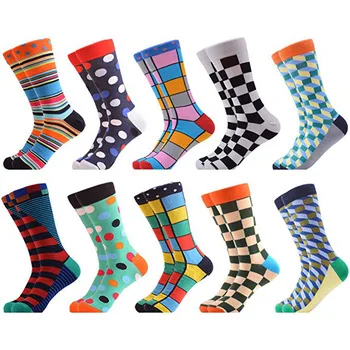 TKing оптовая продажа пользовательских 360 печать мужские удобные повседневные 100 хлопок 5 пар Подарочная коробка носки