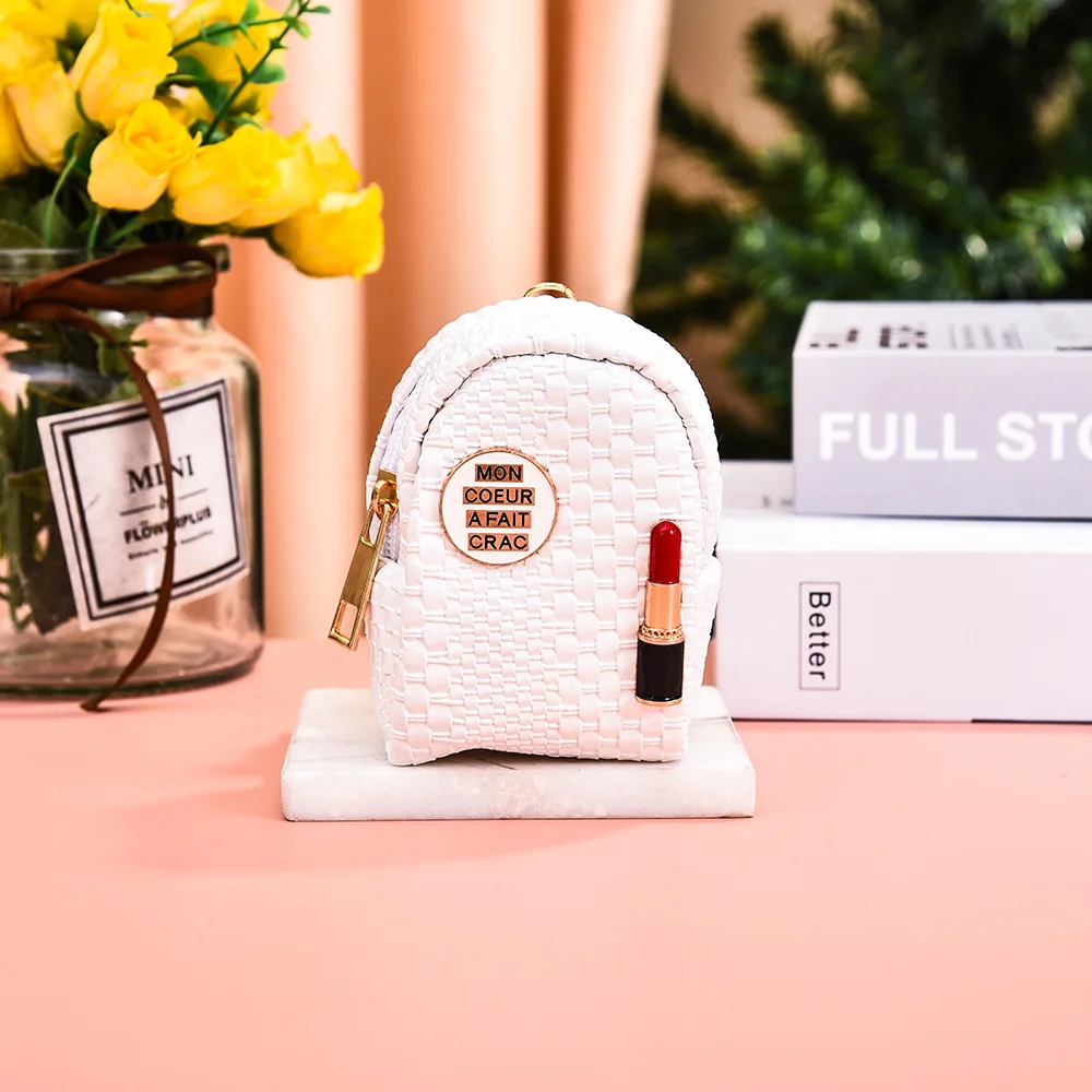 Coin Purse Wholesale Mini Backpack Keychain Portable Expandable Storage Bag Outdoor Travel Mini Lipstick Bag Keyring Small Bag