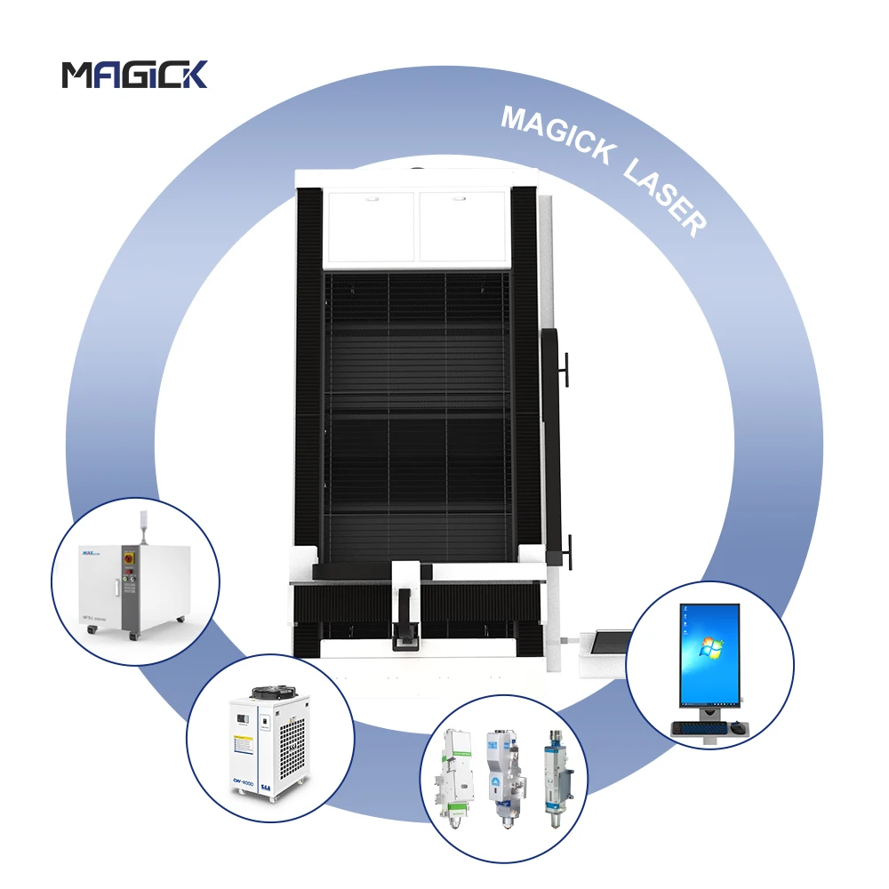 MKLASER 30 кВт 3000*1500 мм Металлическая стальная волоконная Лазерная резка с Raycus