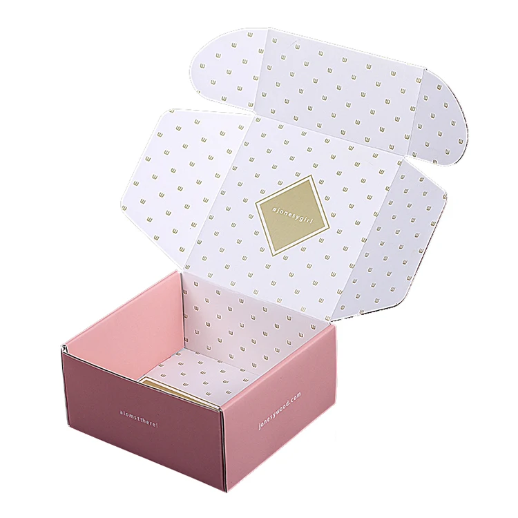 Custom Logo Printing E Flute Corrugated gift mailers Shipping Paper Packaging Boxes